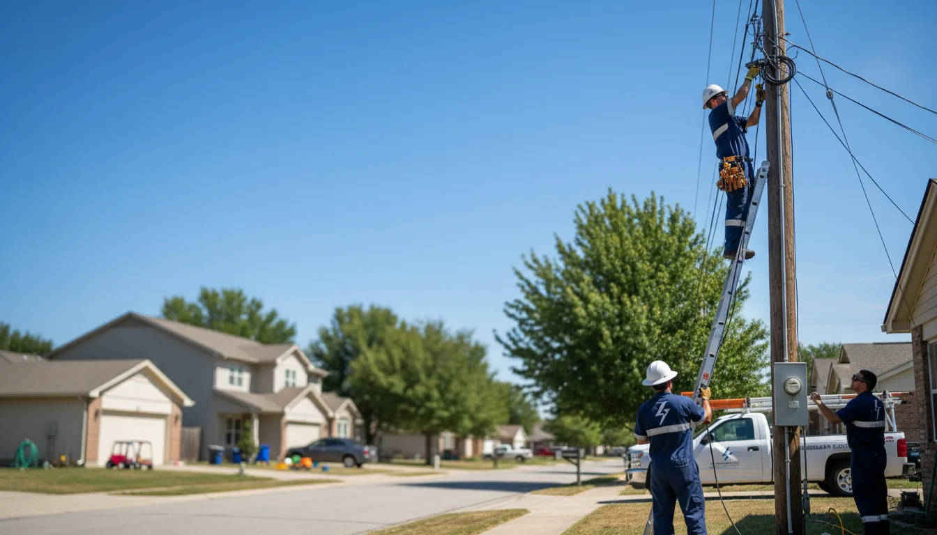 Residential electrician providing installation services in Fenton, IA